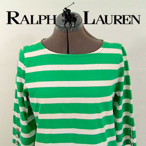 HOST PICK!! Ralph Lauren Green and White Shirt
